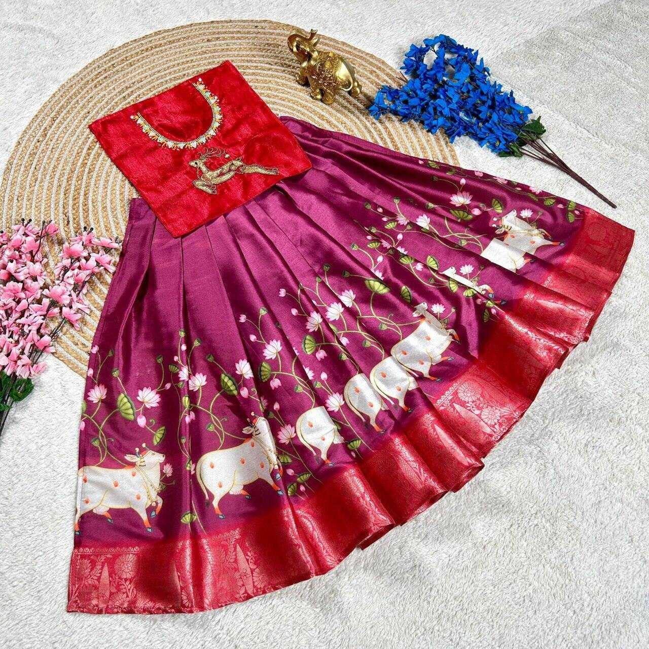 Ynf Banglori Silk KESH505 345 Kids Wear Wholesale Kids Lehenga Kids Ghagra Choli Manufacturer