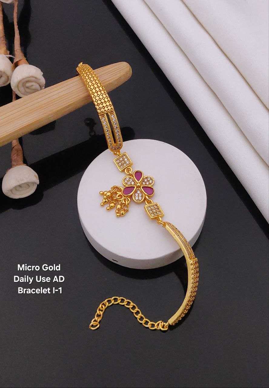 Ynf Brass KESH193 Womens Jewellery Wholesale AD Diamond Bracelet Brass Gold Bangles Golden Bracelet Manufacturer