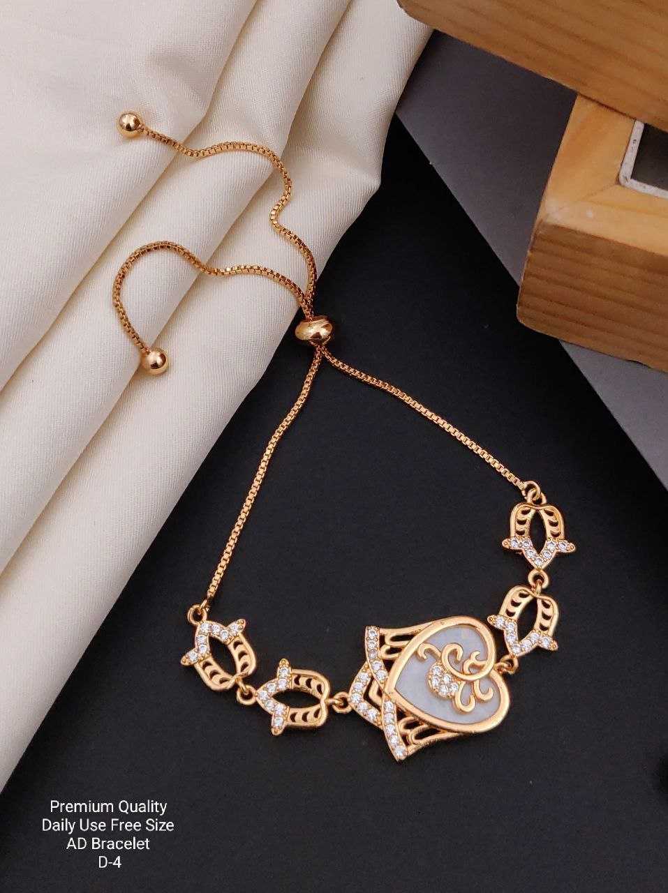 Ynf Brass KESH193 Womens Jewellery Wholesale AD Diamond Bracelet Brass Gold Bangles Golden Bracelet Manufacturer