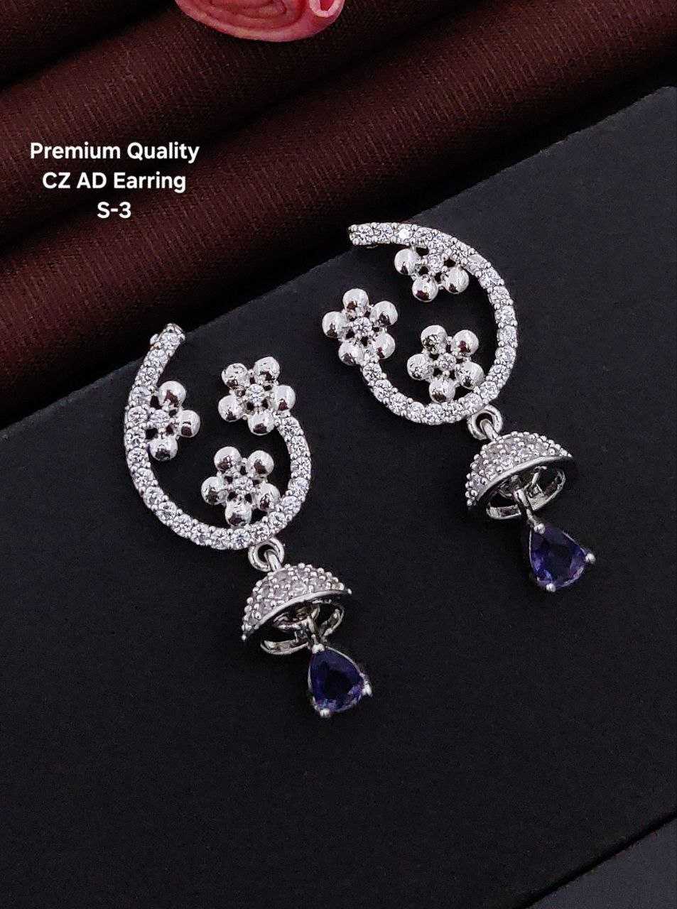 Ynf Brass KESH193 Womens Jewellery Wholesale Fancy Earrings AD Diamond Earring Artificial Earring Manufacturer