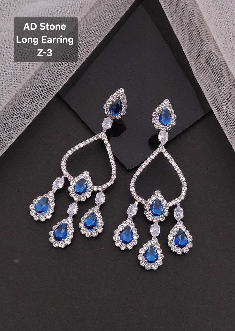 Ynf Brass KESH193 Womens Jewellery Wholesale Fancy Earrings AD Diamond Earring Long Earrings Manufacturer