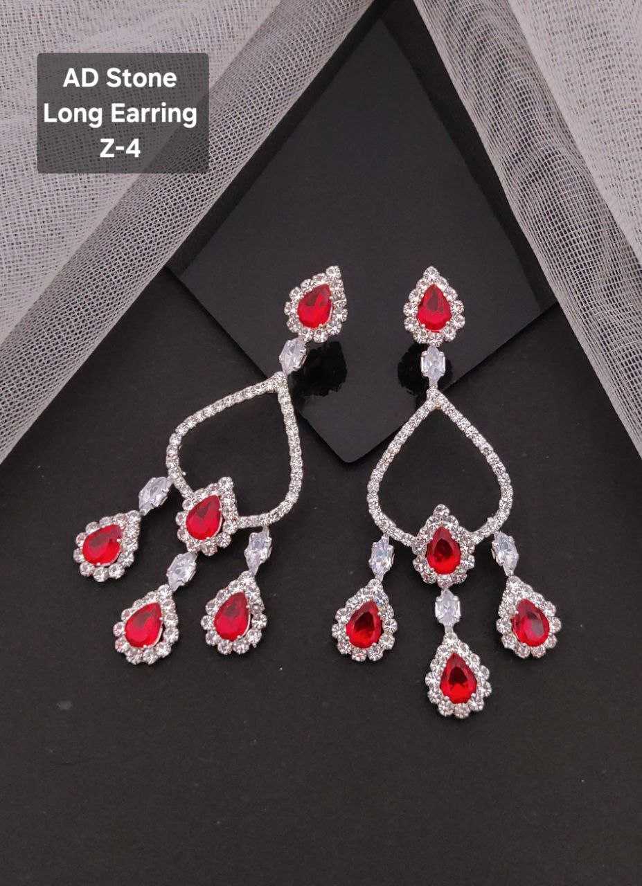 Ynf Brass KESH193 Womens Jewellery Wholesale Fancy Earrings AD Diamond Earring Long Earrings Manufacturer