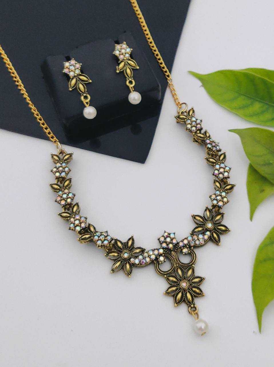 Ynf Brass KESH483 Womens Jewellery Wholesale Antique Necklaces Set Golden Necklace Set Fashion Necklace Manufacturer