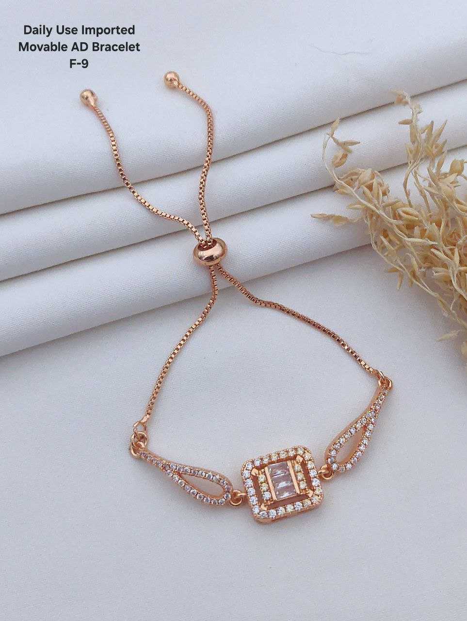 Ynf Brass Womens Jewellery Wholesale AD Diamond Bracelet Brass Gold Bangles Fashion Bracelets Manufacturer