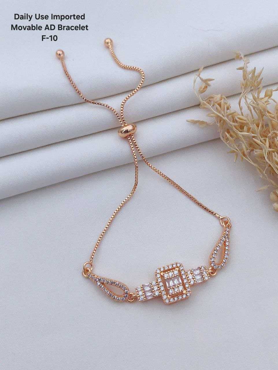 Ynf Brass Womens Jewellery Wholesale AD Diamond Bracelet Brass Gold Bangles Fashion Bracelets Manufacturer