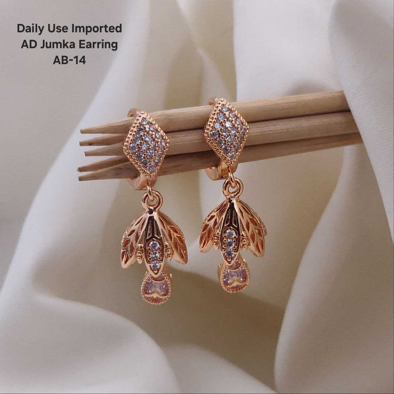 Ynf Brass Womens Jewellery Wholesale Fancy Earrings AD Diamond Earring Artificial Earring Manufacturer