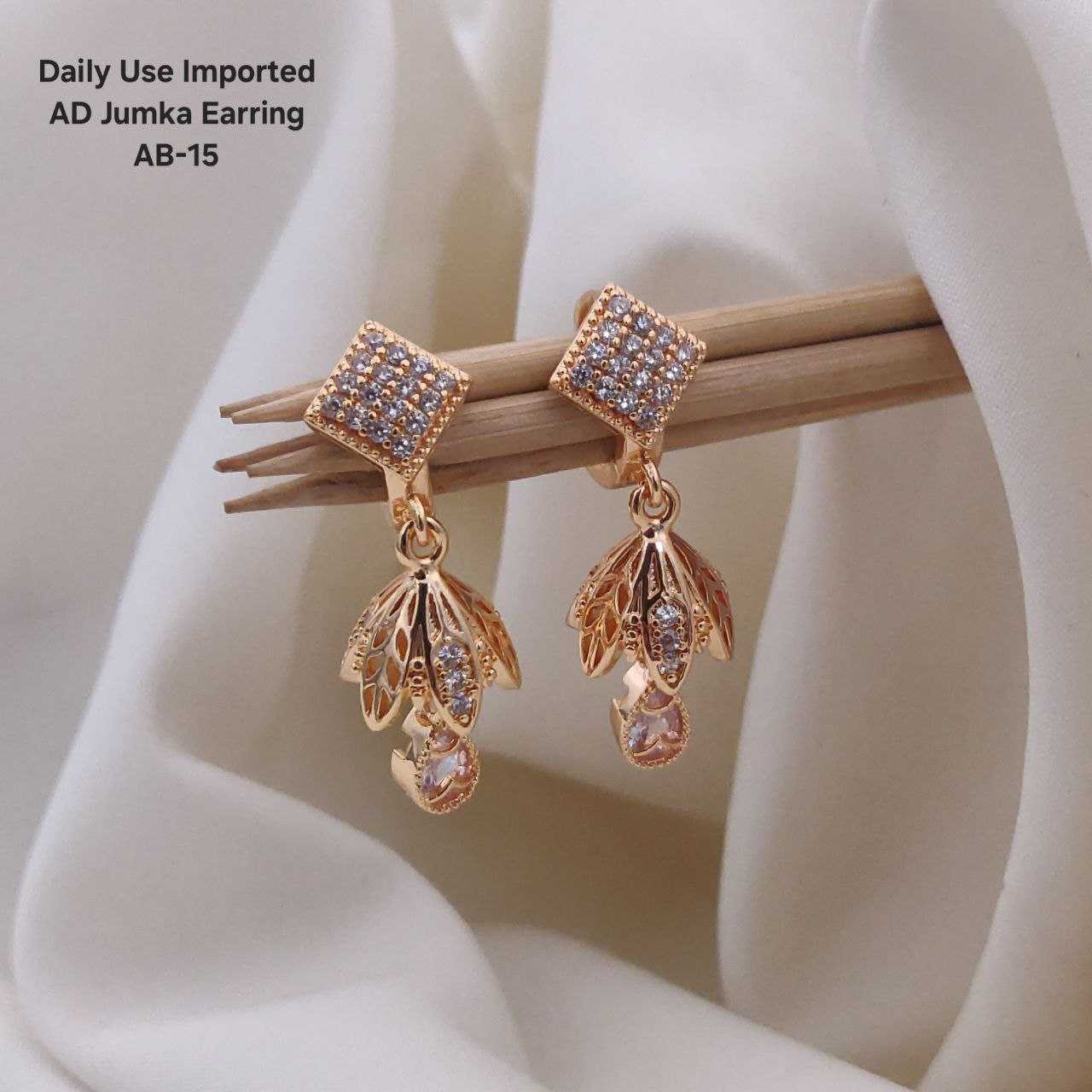 Ynf Brass Womens Jewellery Wholesale Fancy Earrings AD Diamond Earring Artificial Earring Manufacturer