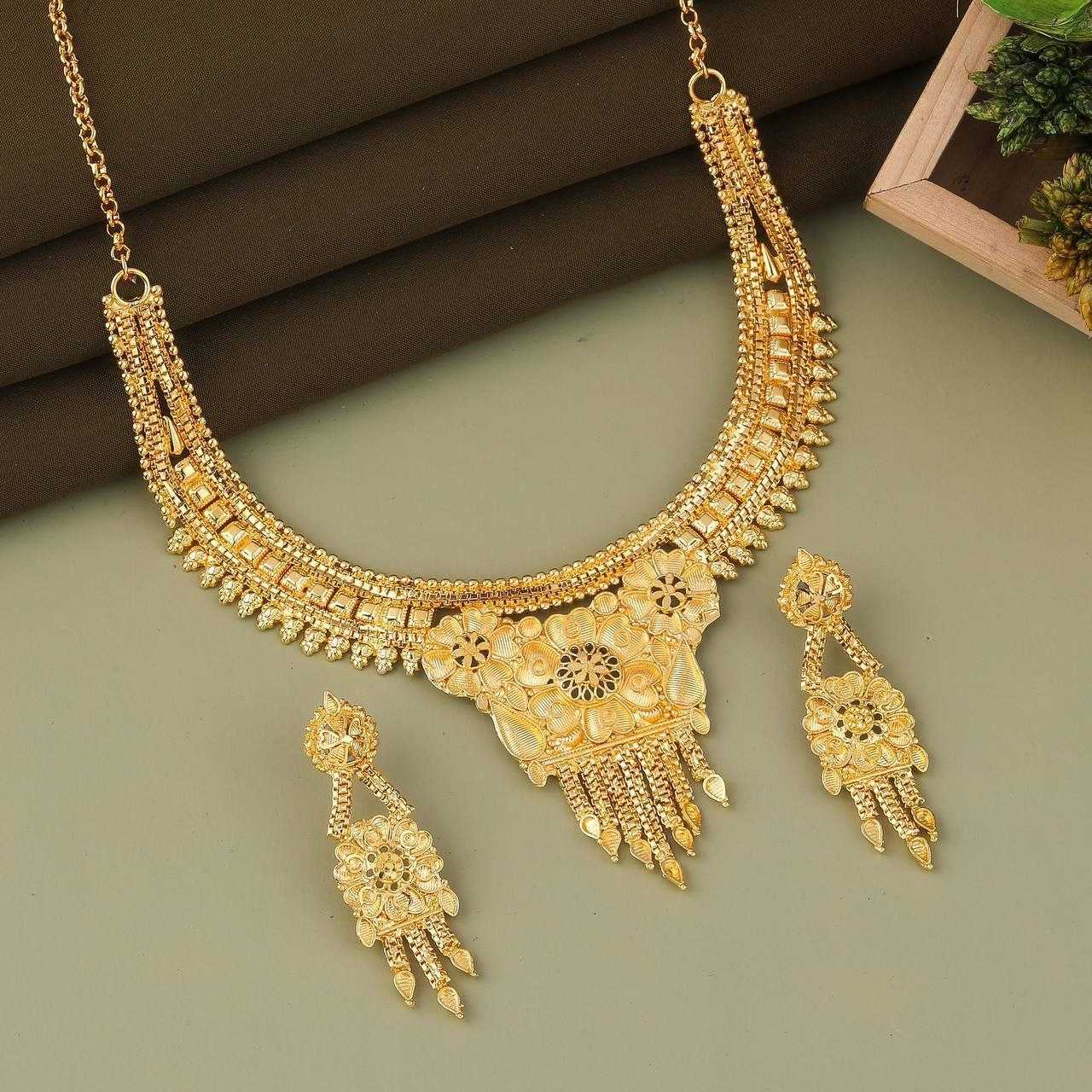 Ynf Brass Womens Jewellery Wholesale Necklaces Set Antique Necklaces Set Golden Necklace Set Manufacturer