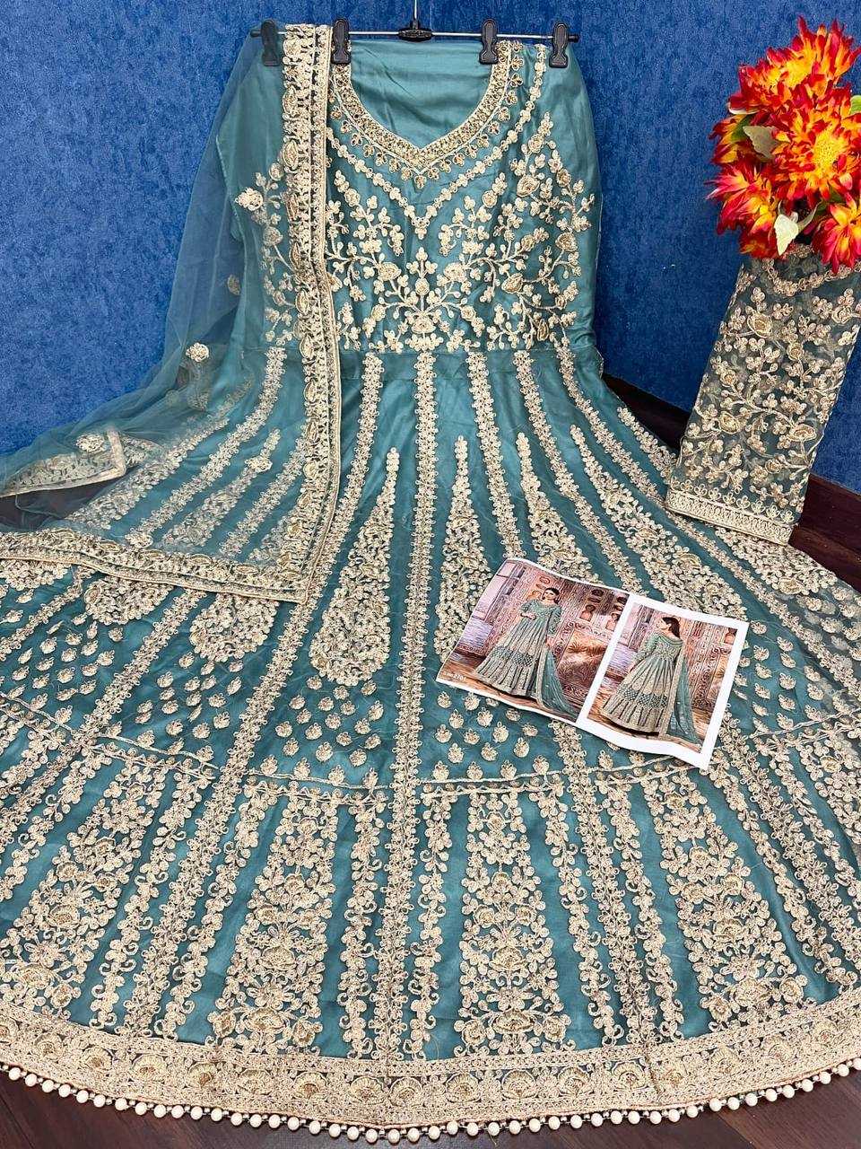 Ynf Butterfly Net KESH504 2701 Suits & Dresses Wholesale Semi Stitched Suits Floor-Length Suits Semi-Stitched Suits Manufacturer
