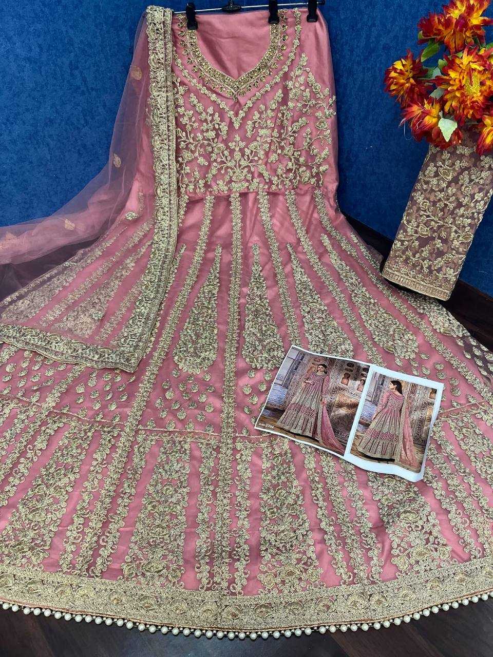 Ynf Butterfly Net KESH504 2701 Suits & Dresses Wholesale Semi Stitched Suits Floor-Length Suits Semi-Stitched Suits Manufacturer