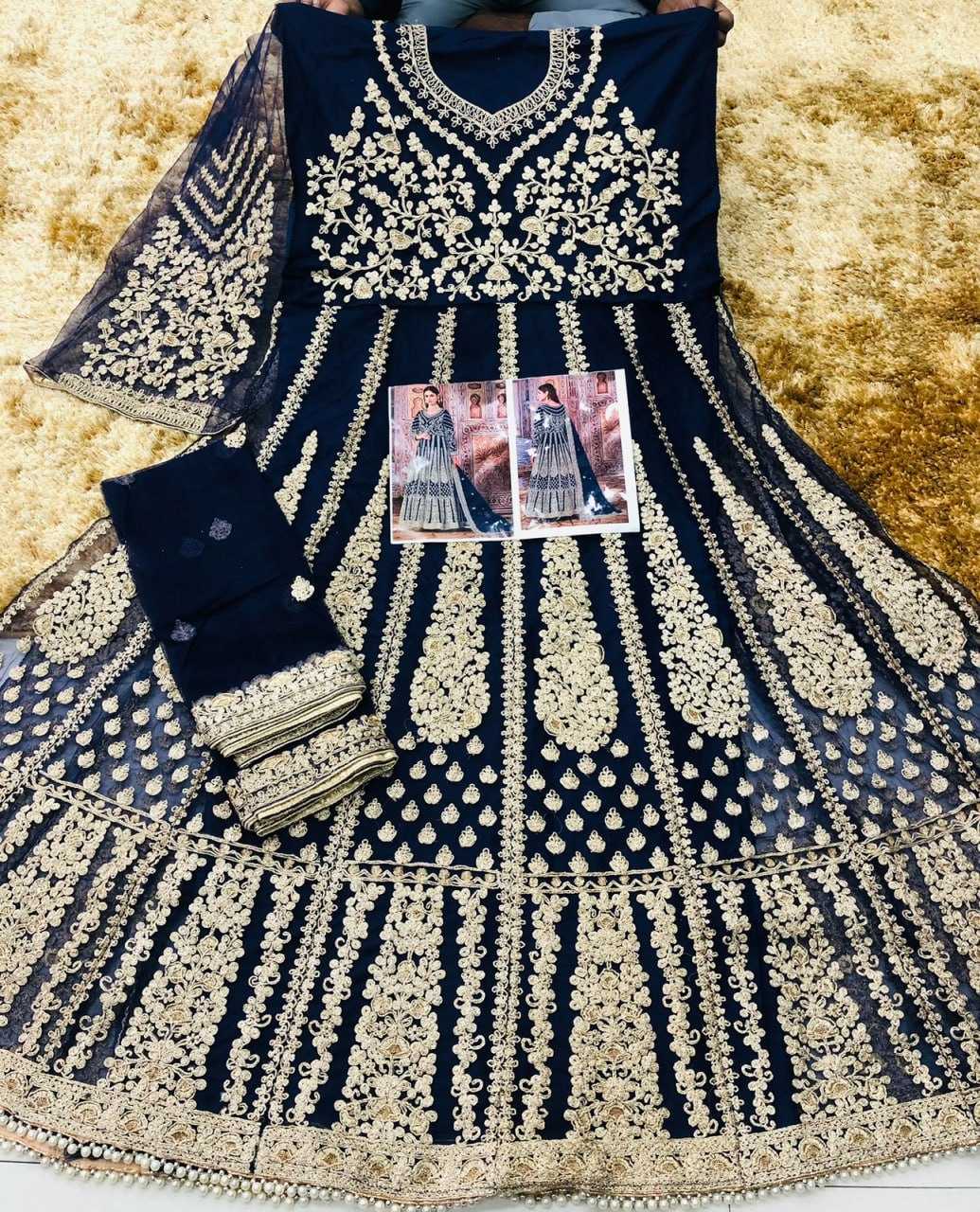 Ynf Butterfly Net KESH504 2701 Suits & Dresses Wholesale Semi Stitched Suits Floor-Length Suits Semi-Stitched Suits Manufacturer