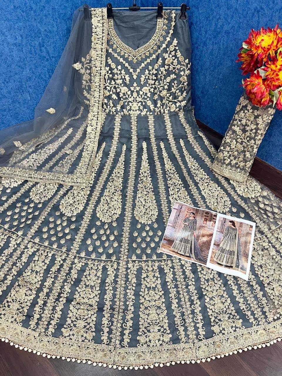 Ynf Butterfly Net KESH504 2701 Suits & Dresses Wholesale Semi Stitched Suits Floor-Length Suits Semi-Stitched Suits Manufacturer
