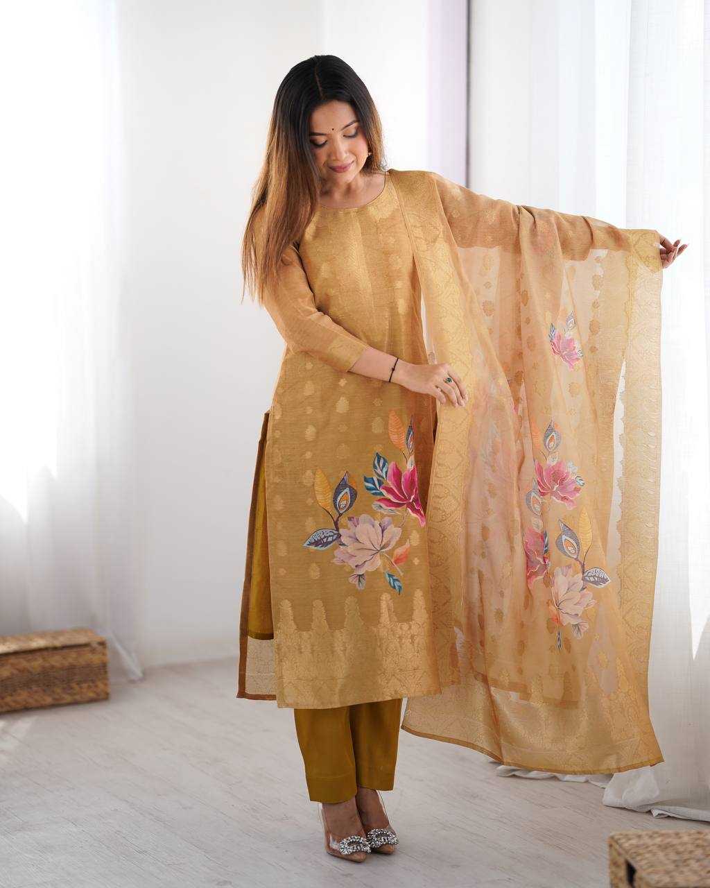 Ynf Chanderi Silk RIN133 16 Kurti Wholesale Fancy Kurti Printed Silk Kurti Manufacturer