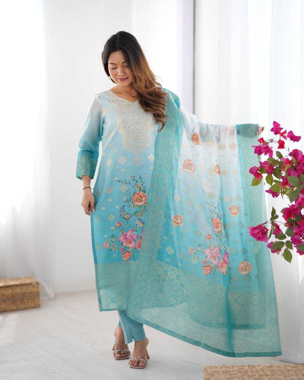 Ynf Chanderi Silk RIN133 16 Suits & Dresses Wholesale Ladies Suits Printed Suits Silk Suits Manufacturer