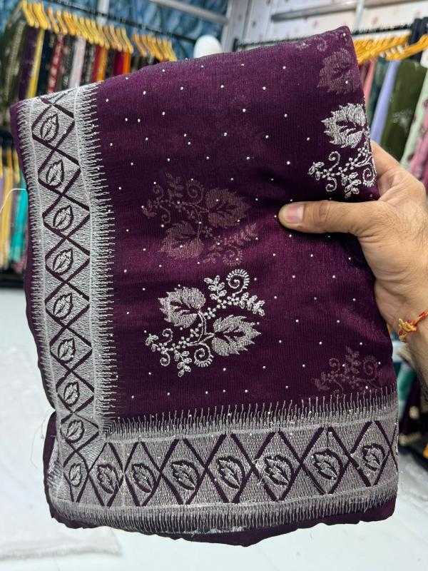 Ynf Chiffon KESH114 4153 Sarees Wedding Collections Festive Collections Wholesale Embroidered Sarees Stone Work Saree Zari Border Sarees Manufacturer