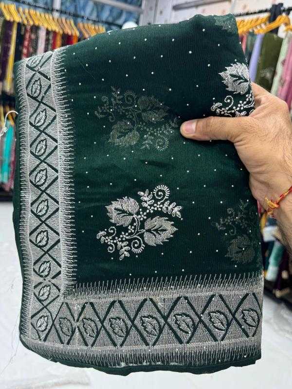 Ynf Chiffon KESH114 4153 Sarees Wedding Collections Festive Collections Wholesale Embroidered Sarees Stone Work Saree Zari Border Sarees Manufacturer
