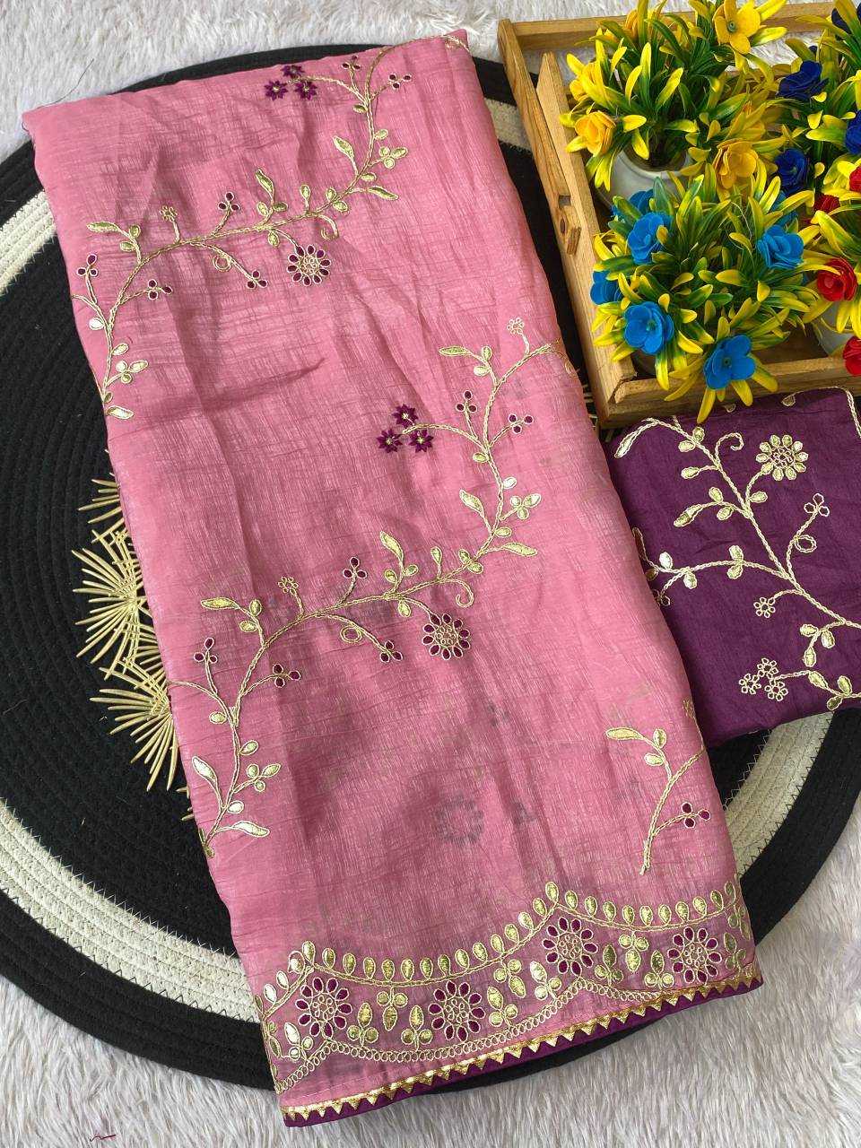 Ynf Chiffon KESH514 153 Sarees Wholesale Designer Sarees Embroidered Sarees Gota Work Saree Manufacturer