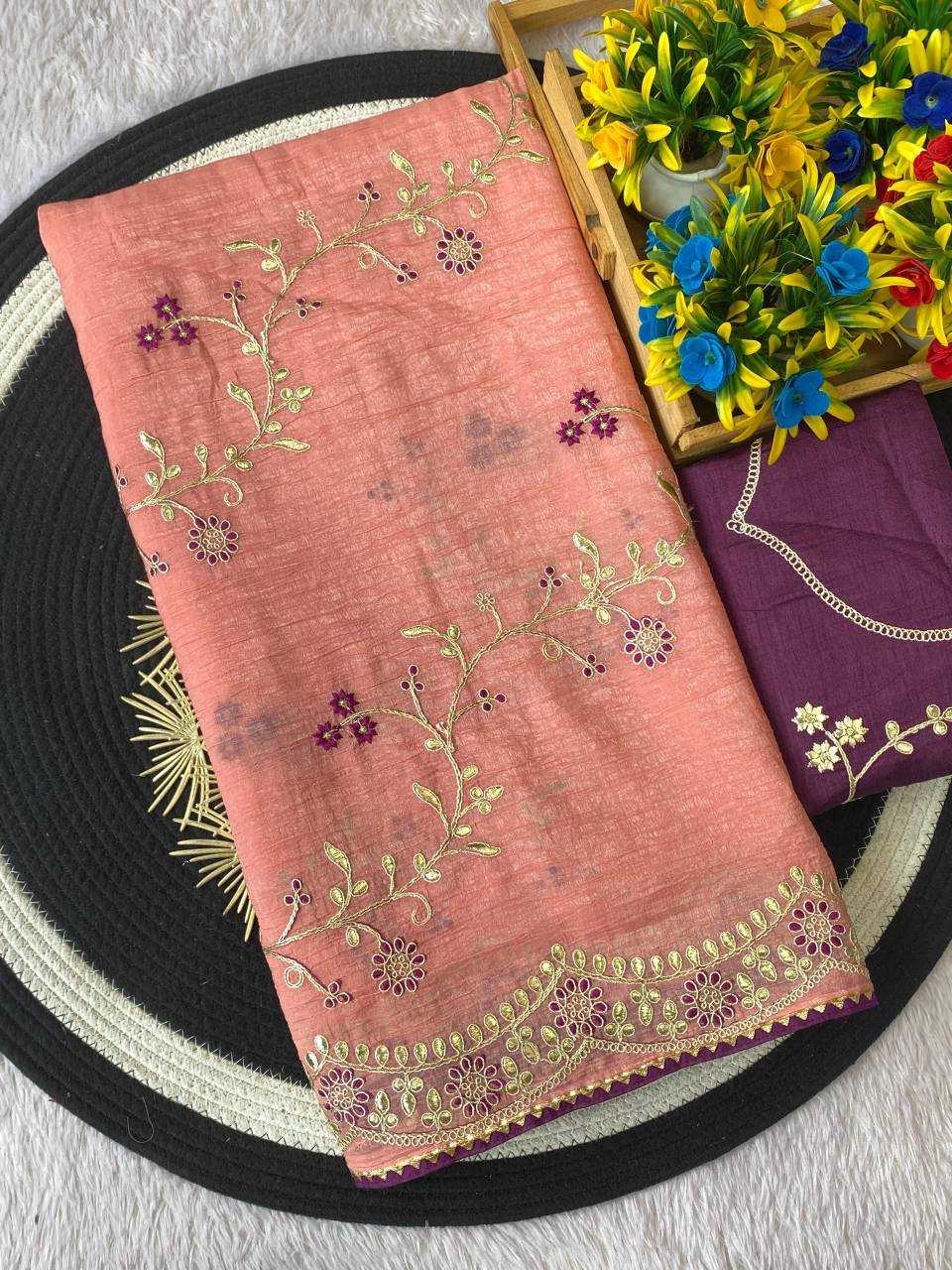 Ynf Chiffon KESH514 153 Sarees Wholesale Designer Sarees Embroidered Sarees Gota Work Saree Manufacturer