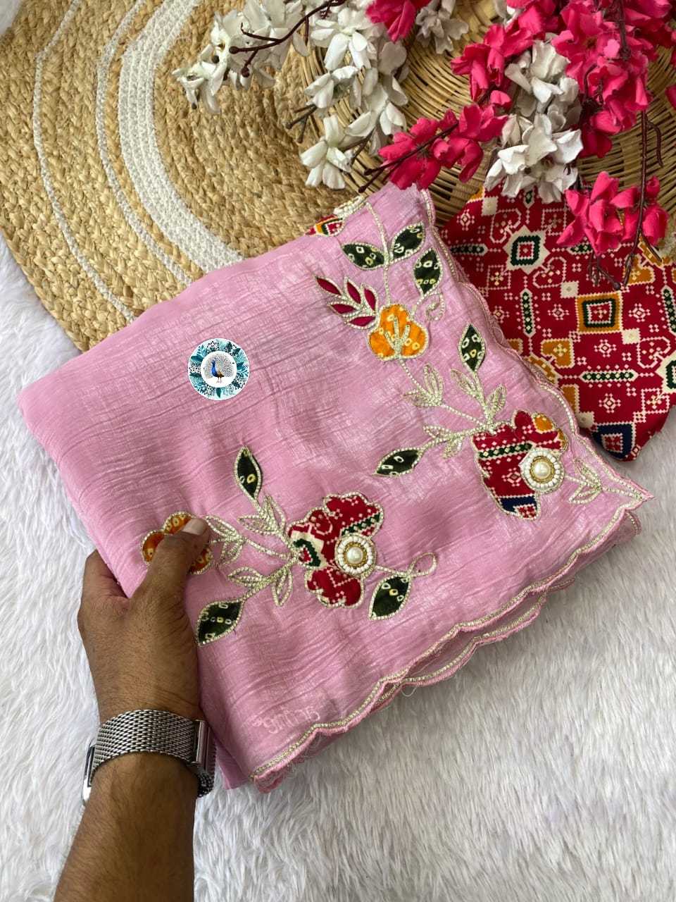 Ynf Chiffon RIN128 bandhani Sarees Wedding Collections Festive Collections Wholesale Designer Sarees Chiffon Sarees Wedding Outfits Manufacturer