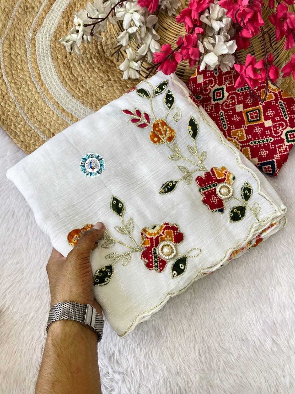 Ynf Chiffon RIN128 bandhani Sarees Wedding Collections Festive Collections Wholesale Designer Sarees Chiffon Sarees Wedding Outfits Manufacturer
