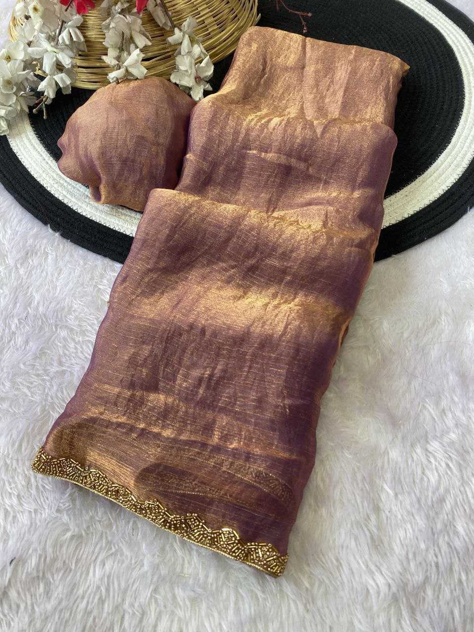 Ynf Chiffon RIN216 Apsara Sarees Wholesale Party Wear Sarees Fancy Sarees Hand Work Sarees Stone Work Saree Manufacturer
