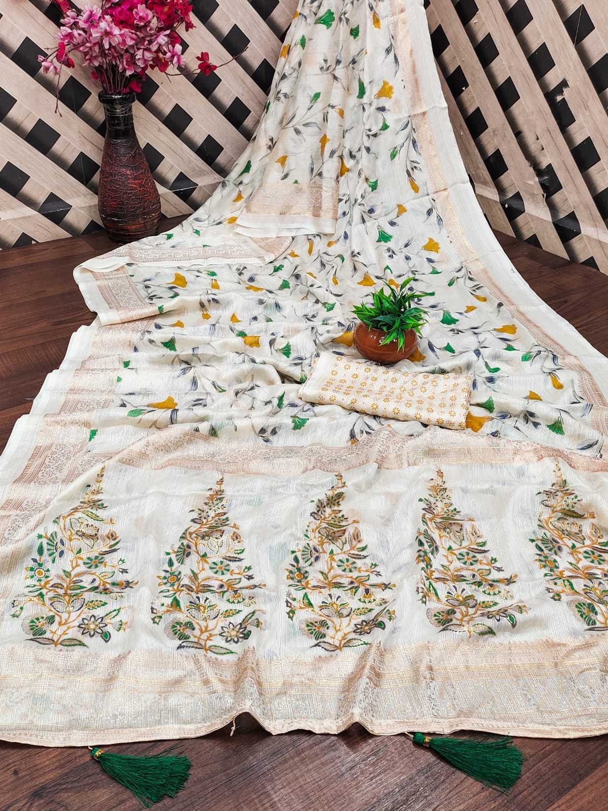 Ynf Chiffon RIN222 premium flower Sarees Wedding Collections Festive Collections Wholesale Designer Sarees Printed Sarees Chiffon Sarees Manufacturer