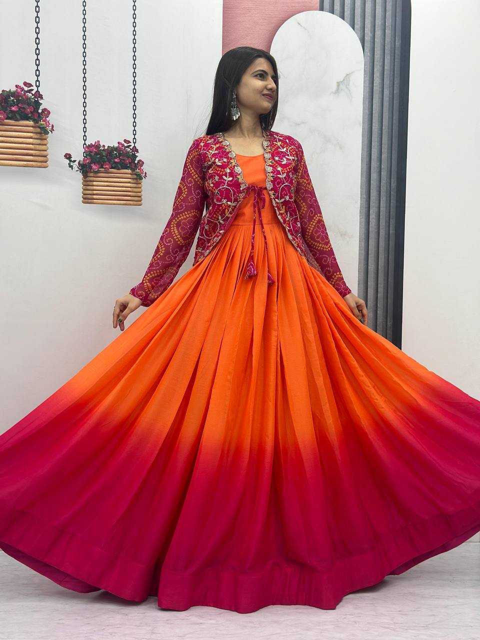 Ynf Chinon KESH498 042 Gowns Wholesale Printed Gowns Fancy Gowns Party Gowns Manufacturer
