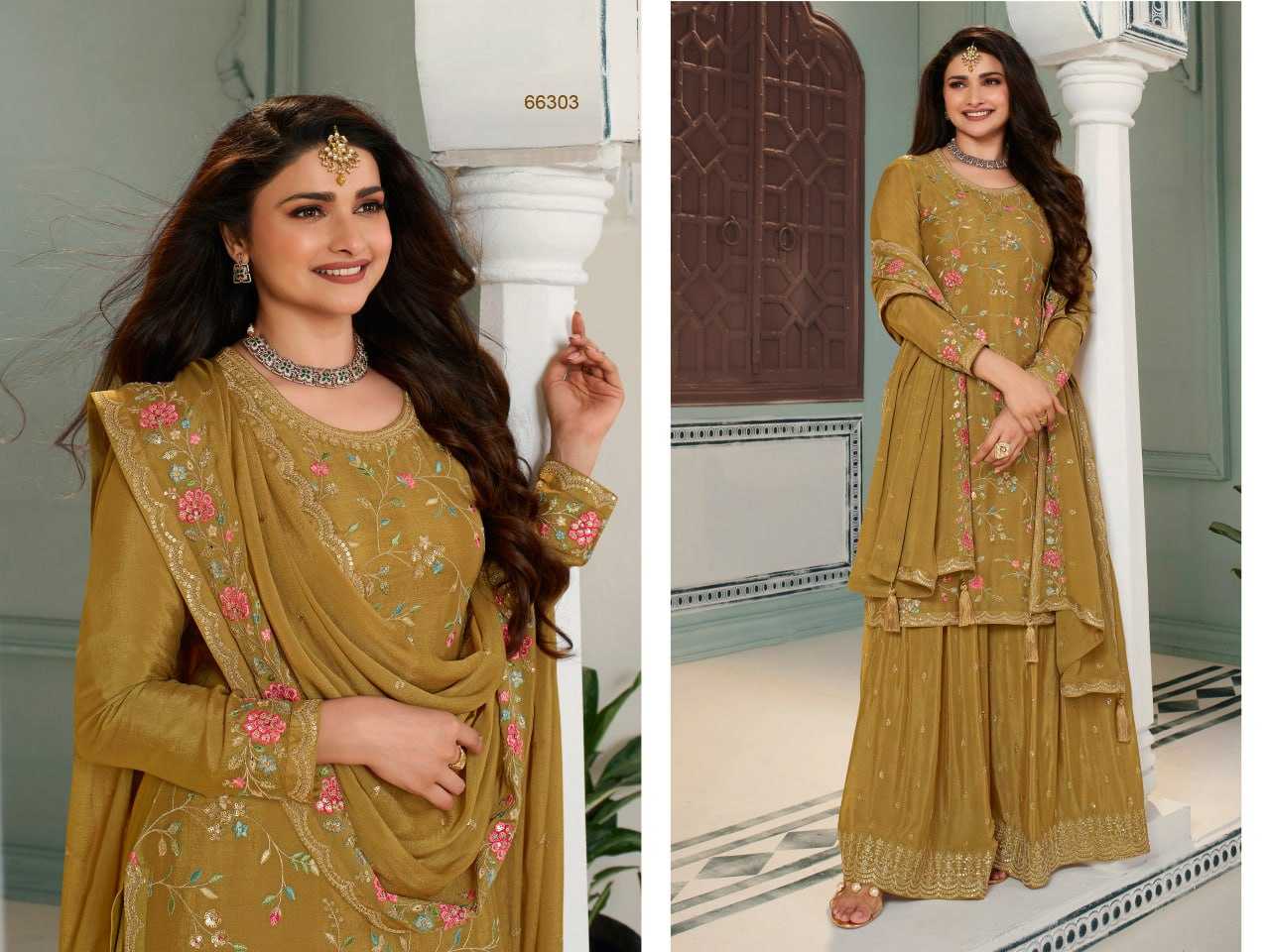 Ynf Chinon KESH504 6630 Suits & Dresses Wholesale Ladies Suits Embroidery Suits Palazzo Suit Party wear suits Manufacturer