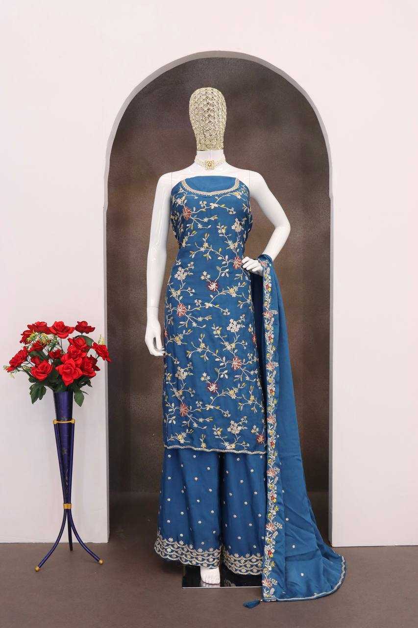 Ynf Chinon KESH504 6630 Suits & Dresses Wholesale Ladies Suits Embroidery Suits Palazzo Suit Party wear suits Manufacturer