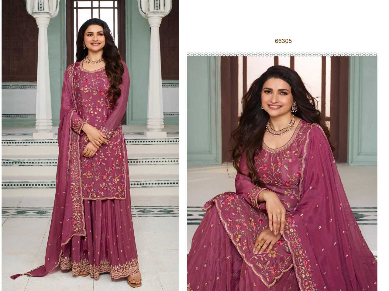 Ynf Chinon KESH504 6630 Suits & Dresses Wholesale Ladies Suits Embroidery Suits Palazzo Suit Party wear suits Manufacturer