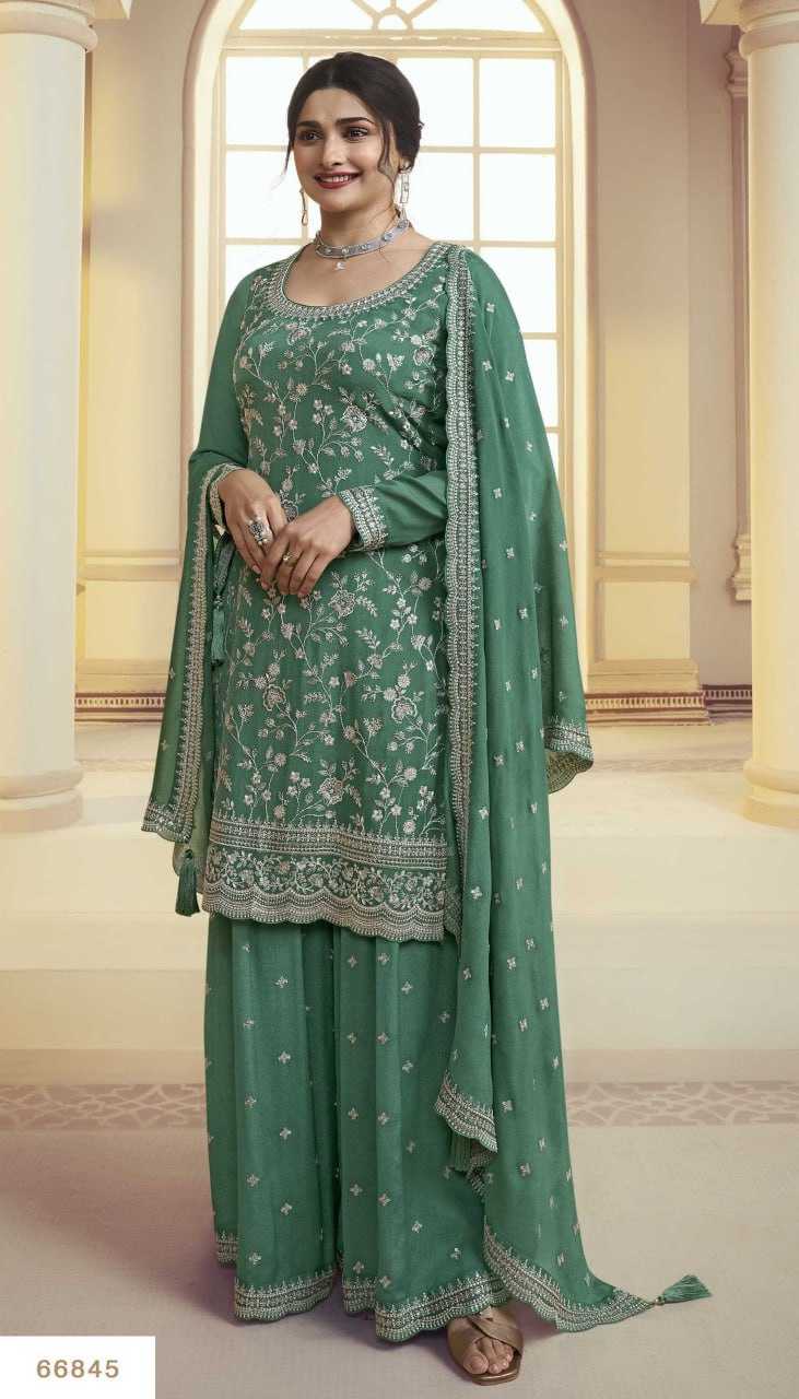 Ynf Chinon KESH504 66841 Suits & Dresses Wholesale Ladies Suits Embroidery Suits Palazzo Suit Party wear suits Manufacturer