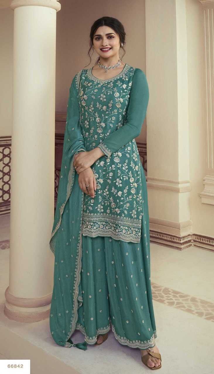 Ynf Chinon KESH504 66841 Suits & Dresses Wholesale Ladies Suits Embroidery Suits Palazzo Suit Party wear suits Manufacturer