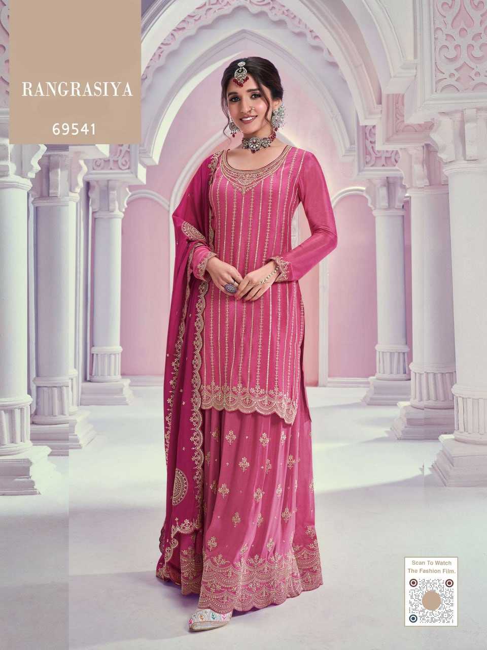Ynf Chinon KESH504 69541 Suits & Dresses Wholesale Ladies Suits Embroidery Suits Palazzo Suit Party wear suits Manufacturer