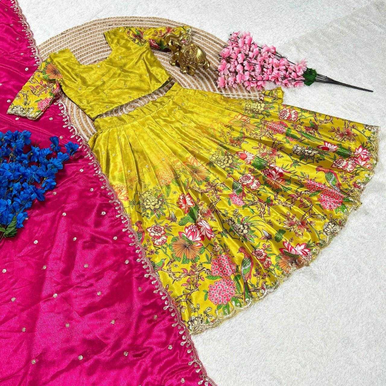 Ynf Chinon KESH505 301 Kids Wear Wholesale Kids Lehenga Kids Lehenga Choli Baby Girl Lehenga Manufacturer