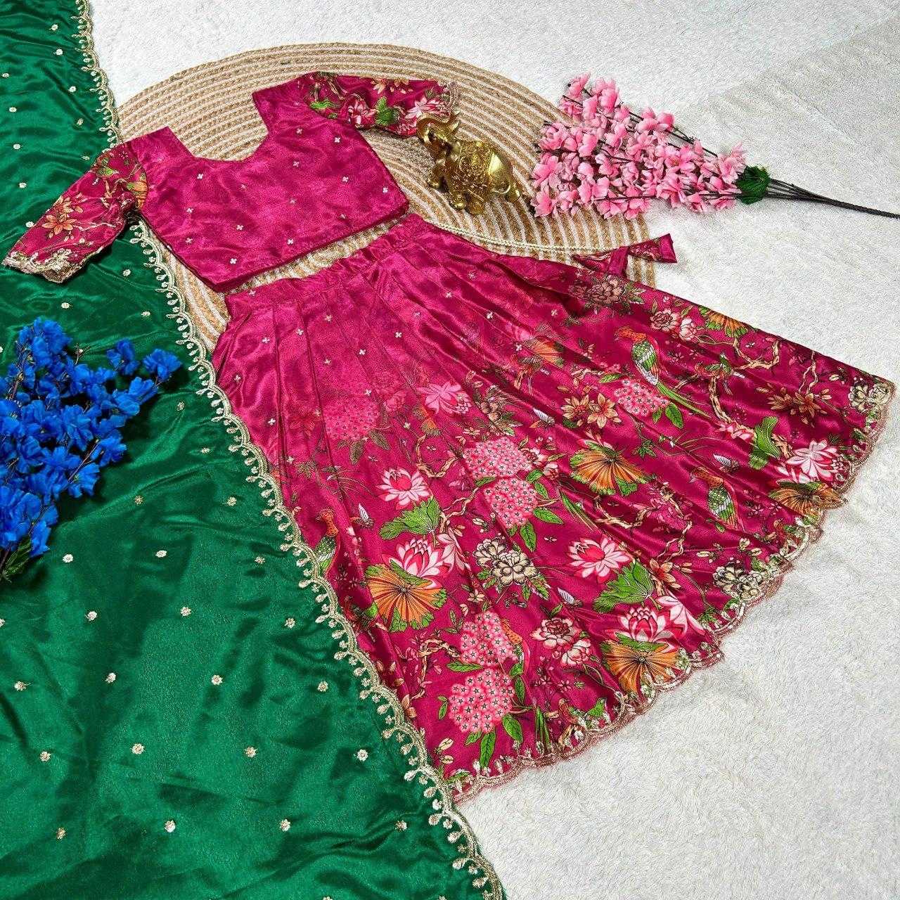Ynf Chinon KESH505 301 Kids Wear Wholesale Kids Lehenga Kids Lehenga Choli Baby Girl Lehenga Manufacturer