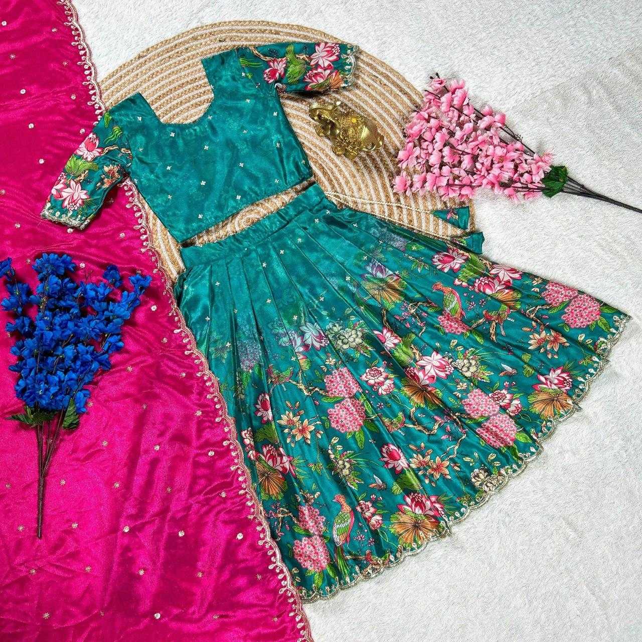 Ynf Chinon KESH505 301 Kids Wear Wholesale Kids Lehenga Kids Lehenga Choli Baby Girl Lehenga Manufacturer