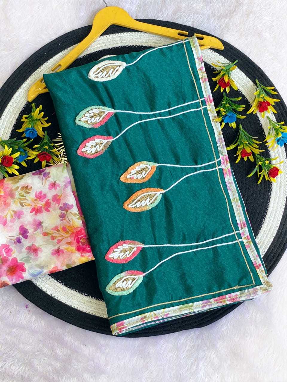 Ynf Chinon KESH514 146 Sarees Wholesale Party Wear Sarees Hand Work Sarees Manufacturer