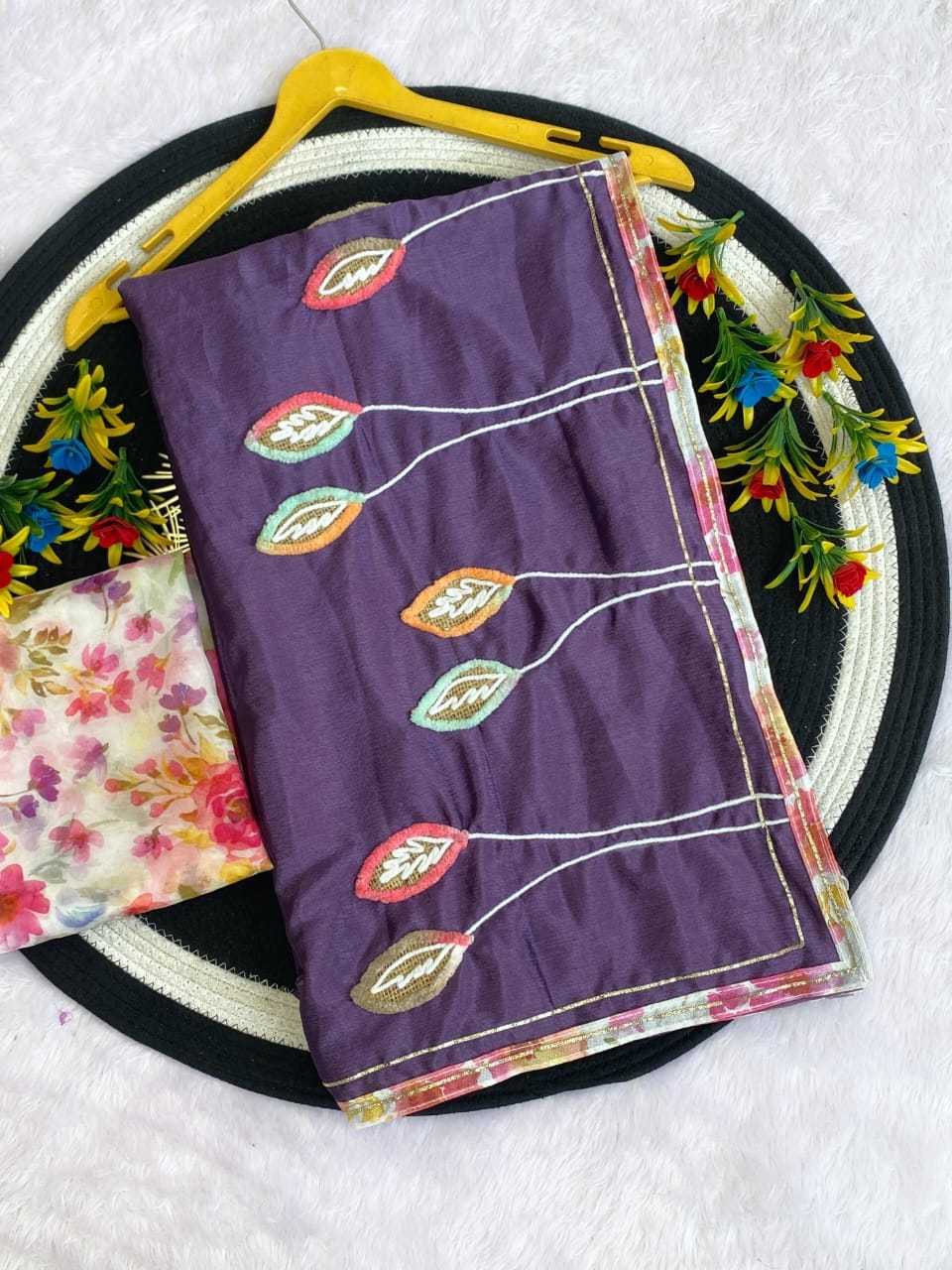 Ynf Chinon KESH514 146 Sarees Wholesale Party Wear Sarees Hand Work Sarees Manufacturer