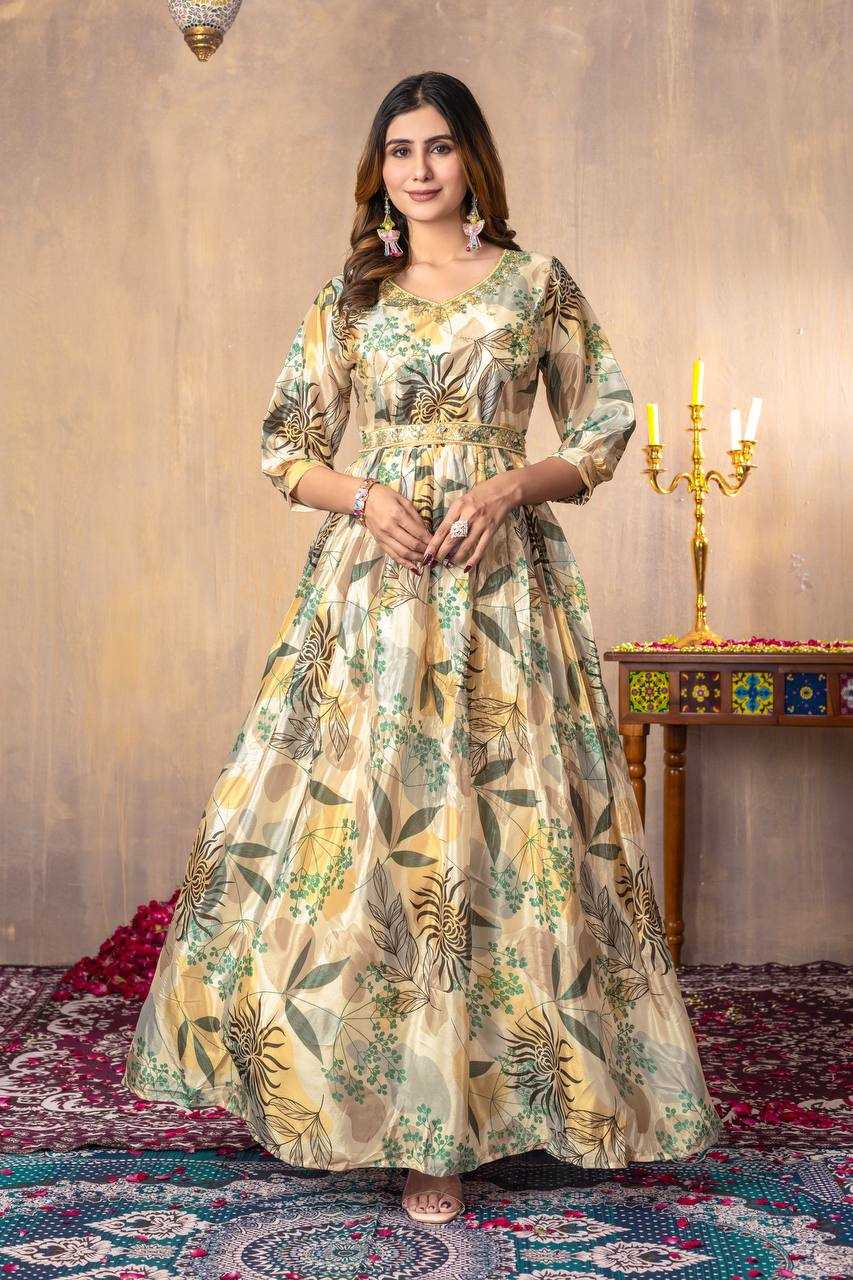 Ynf Chinon RIN112 104 Gowns Wholesale Fancy Gowns Party Gowns Designer Gowns Manufacturer