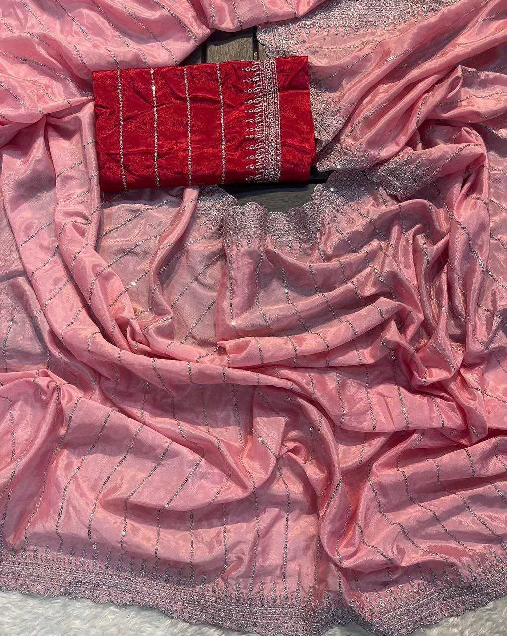 Ynf Chinon RIN216 Maitri Sarees Wholesale Party Wear Sarees Fancy Sarees Embroidered Sarees Manufacturer