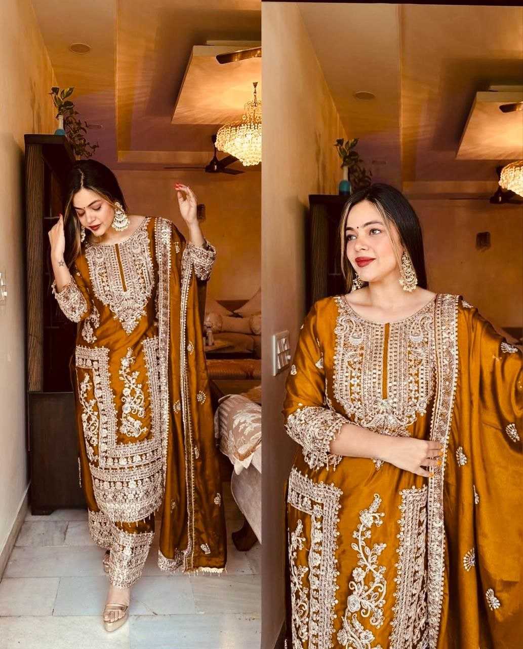 Ynf Chinon Silk KESH158 8996 Suits & Dresses Wedding Collections Festive Collections Wholesale Ladies Silk Suit Designer Suits Wedding Outfits Manufacturer