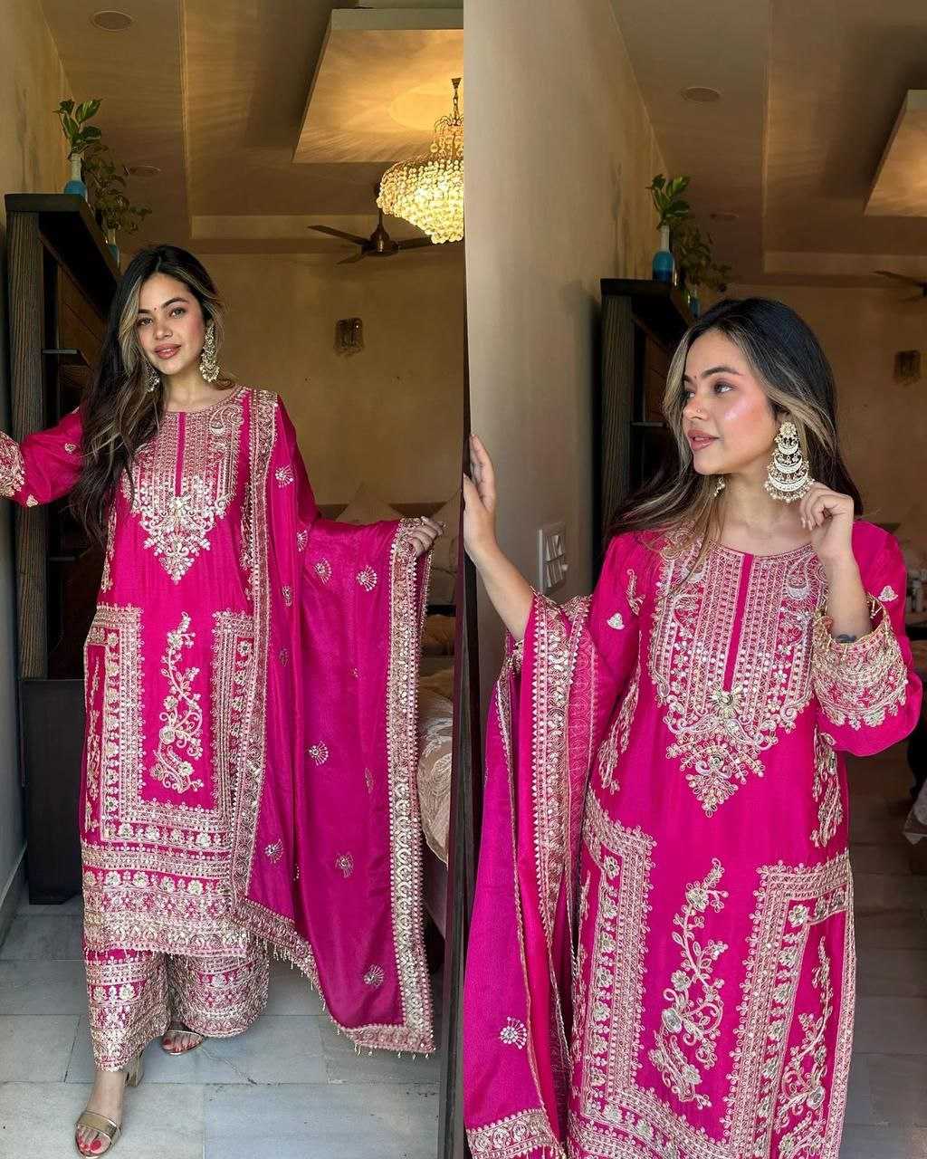 Ynf Chinon Silk KESH158 8996 Suits & Dresses Wedding Collections Festive Collections Wholesale Ladies Silk Suit Designer Suits Wedding Outfits Manufacturer