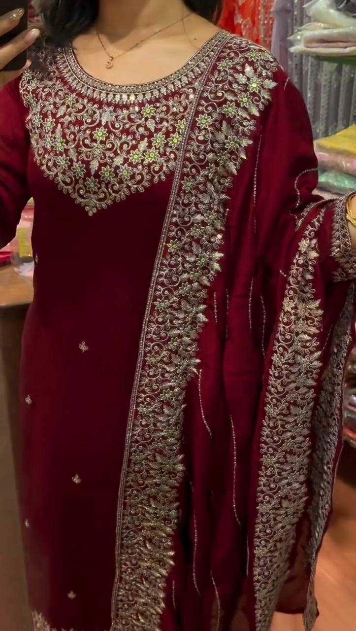 Ynf Chinon Silk KESH159 1030 Kurti Wholesale Fancy Kurti Embroidered Kurtis Silk Kurtis Manufacturer