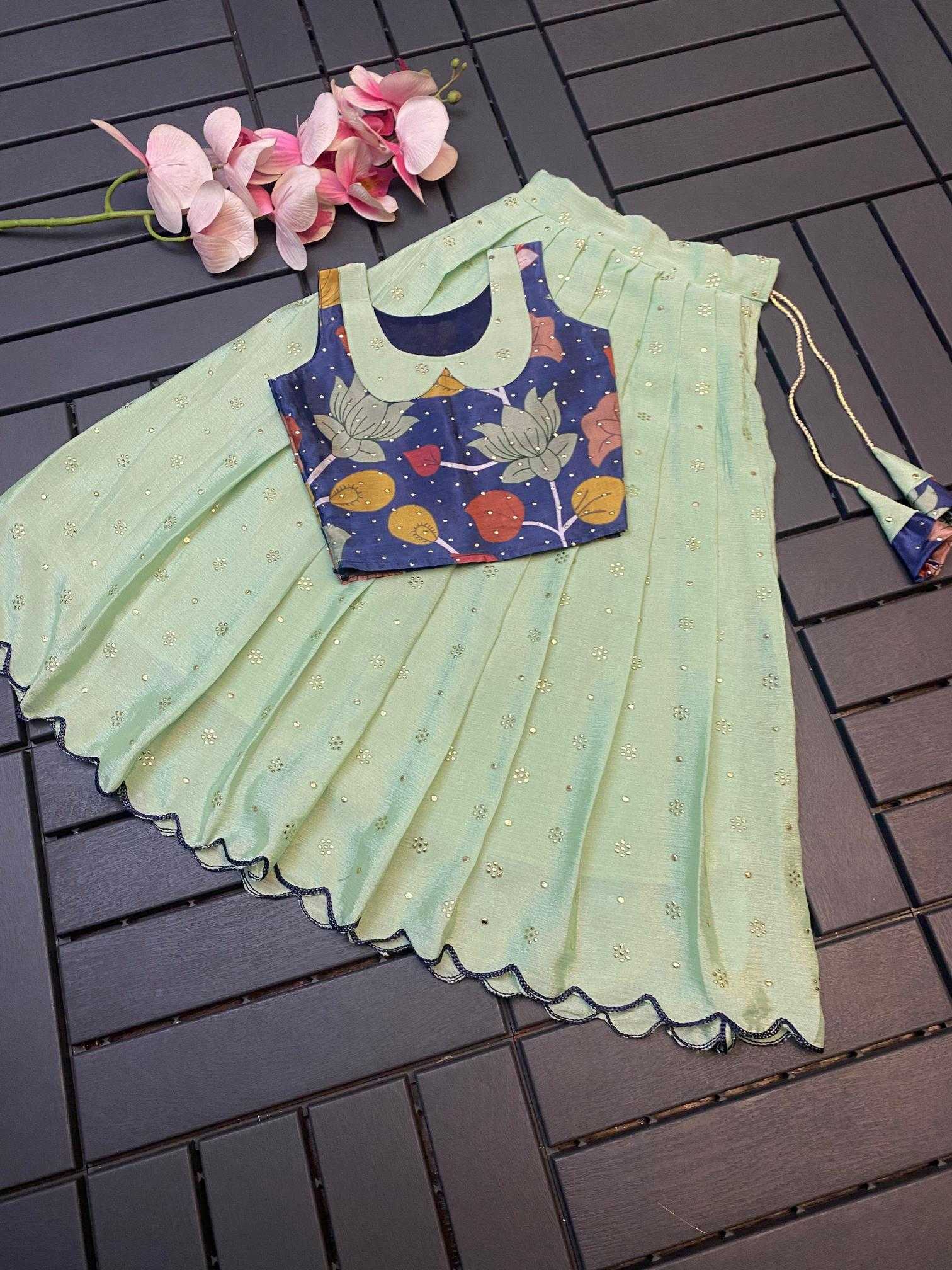 Ynf Chinon Silk KESH493 Pongal Kids Wear Wholesale Kids Lehenga Kids Lehenga Choli Baby Girl Lehenga Manufacturer