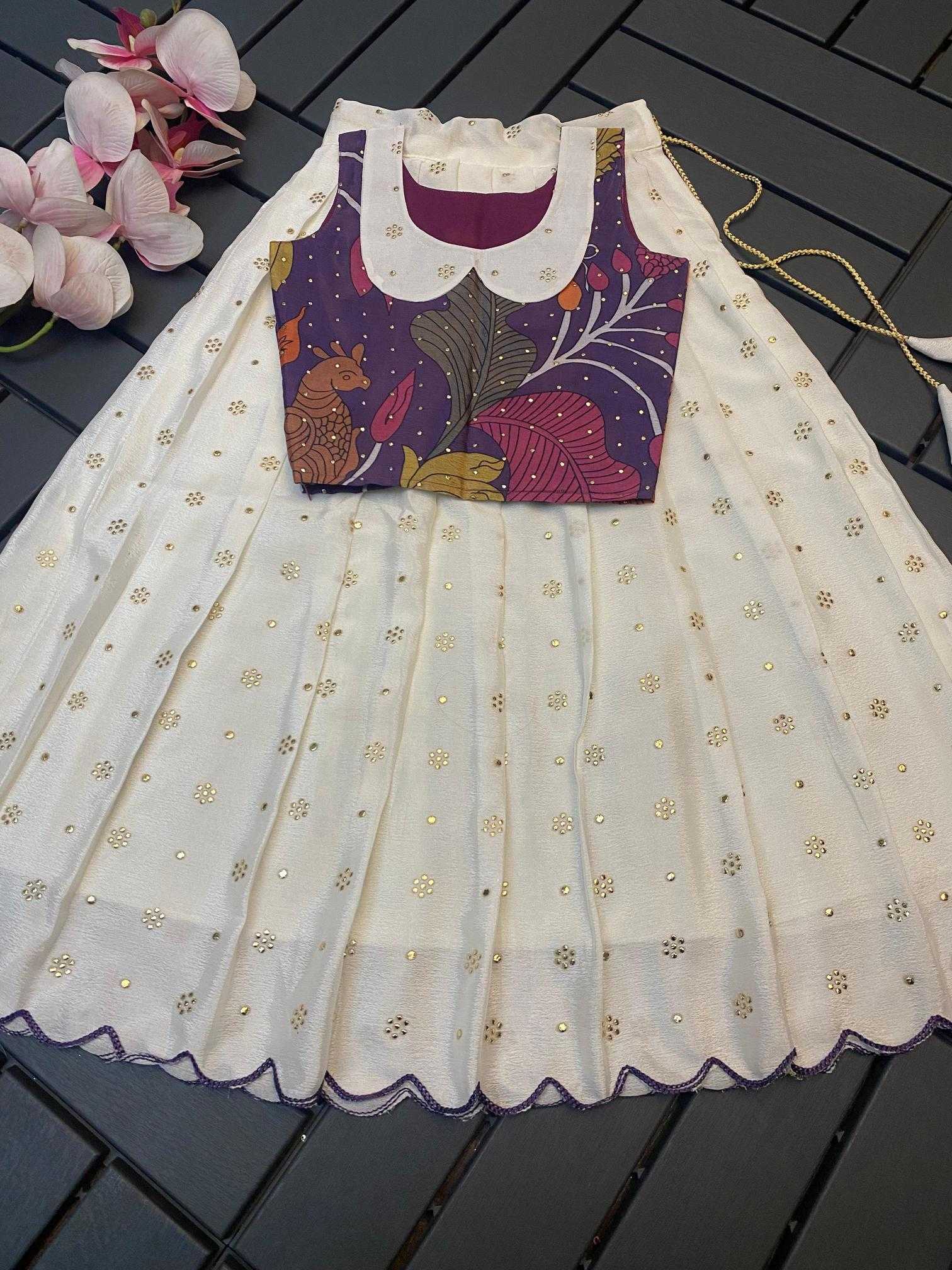 Ynf Chinon Silk KESH493 Pongal Kids Wear Wholesale Kids Lehenga Kids Lehenga Choli Baby Girl Lehenga Manufacturer