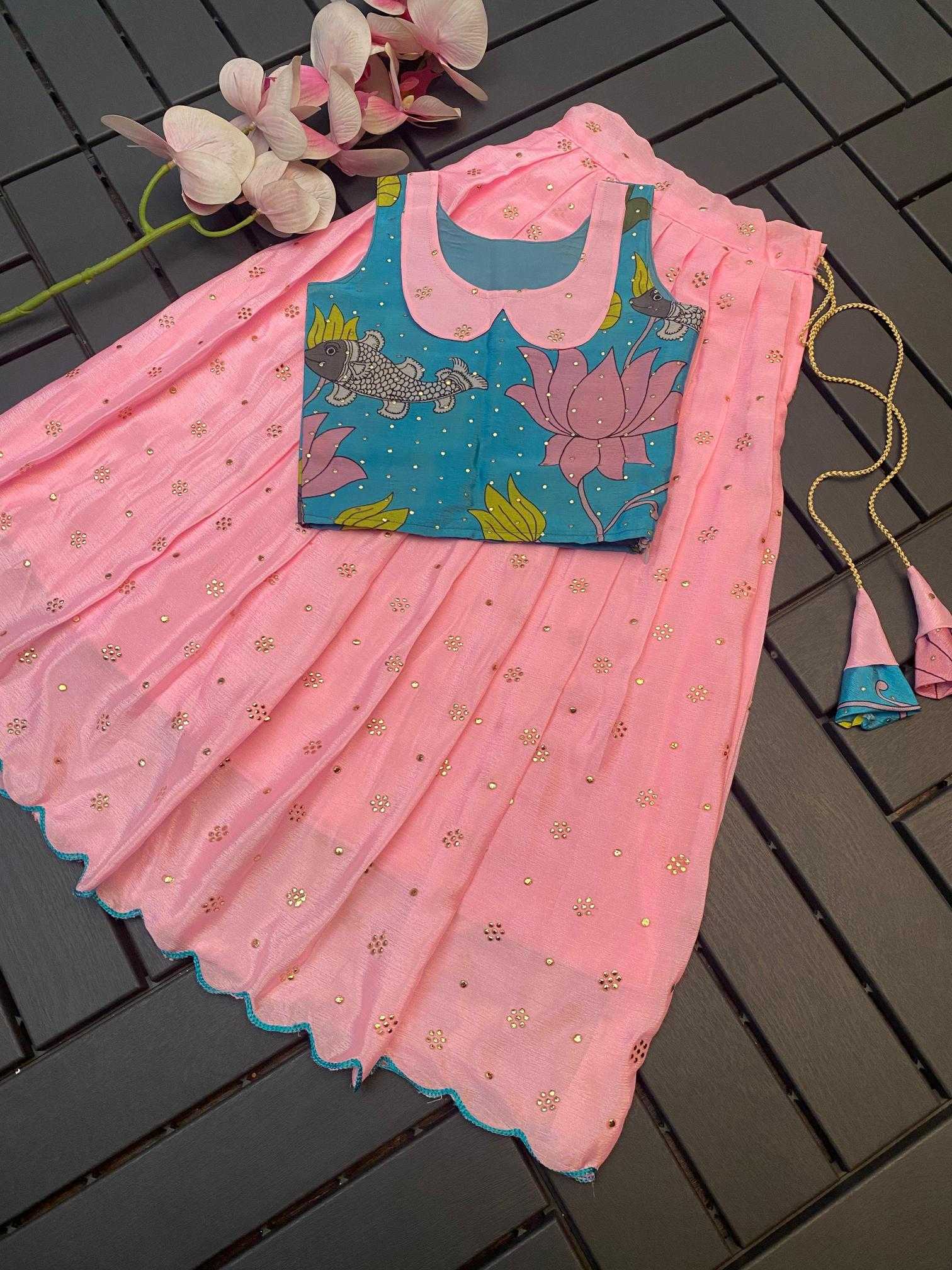 Ynf Chinon Silk KESH493 Pongal Kids Wear Wholesale Kids Lehenga Kids Lehenga Choli Baby Girl Lehenga Manufacturer