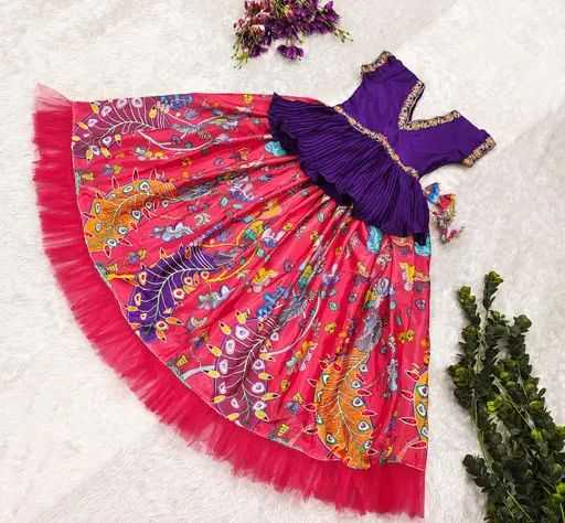 Ynf Chinon Silk KESH493 Season Kids Wear Wholesale Kids Lehenga Kids Lehenga Choli Baby Girl Lehenga Manufacturer