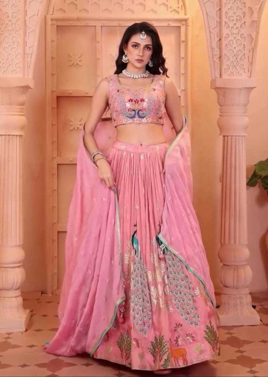 Ynf Chinon Silk KESH496 492 Lehengas Wholesale Designer Lehenga Fancy Lehenga Traditional Lehenga Embroidered Lehenga Manufacturer