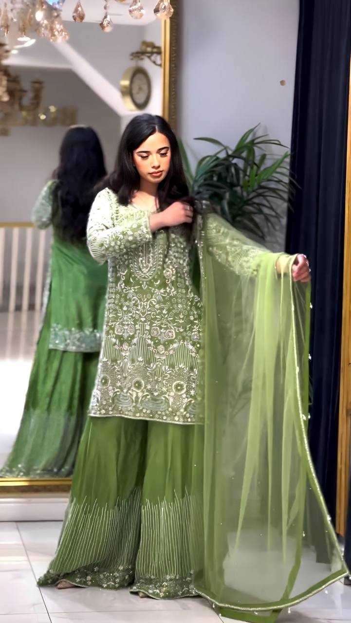 Ynf Chinon Silk KESH499 3103 Suits & Dresses Wholesale Embroidery Suits Party wear suits Wedding Suits Manufacturer