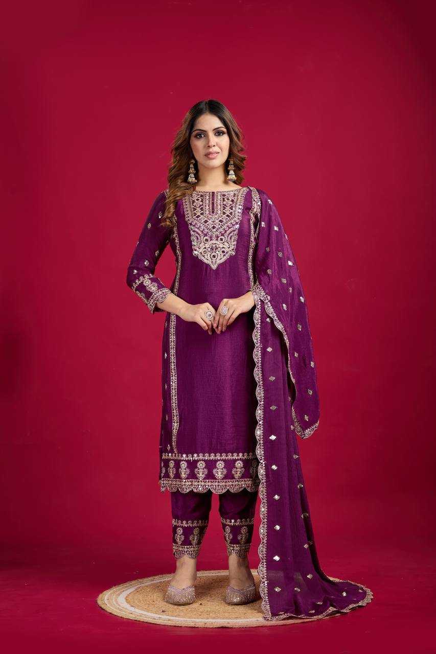 Ynf Chinon Silk KESH499 5001 Suits & Dresses Wholesale Ladies Suits Embroidery Suits Party wear suits Manufacturer
